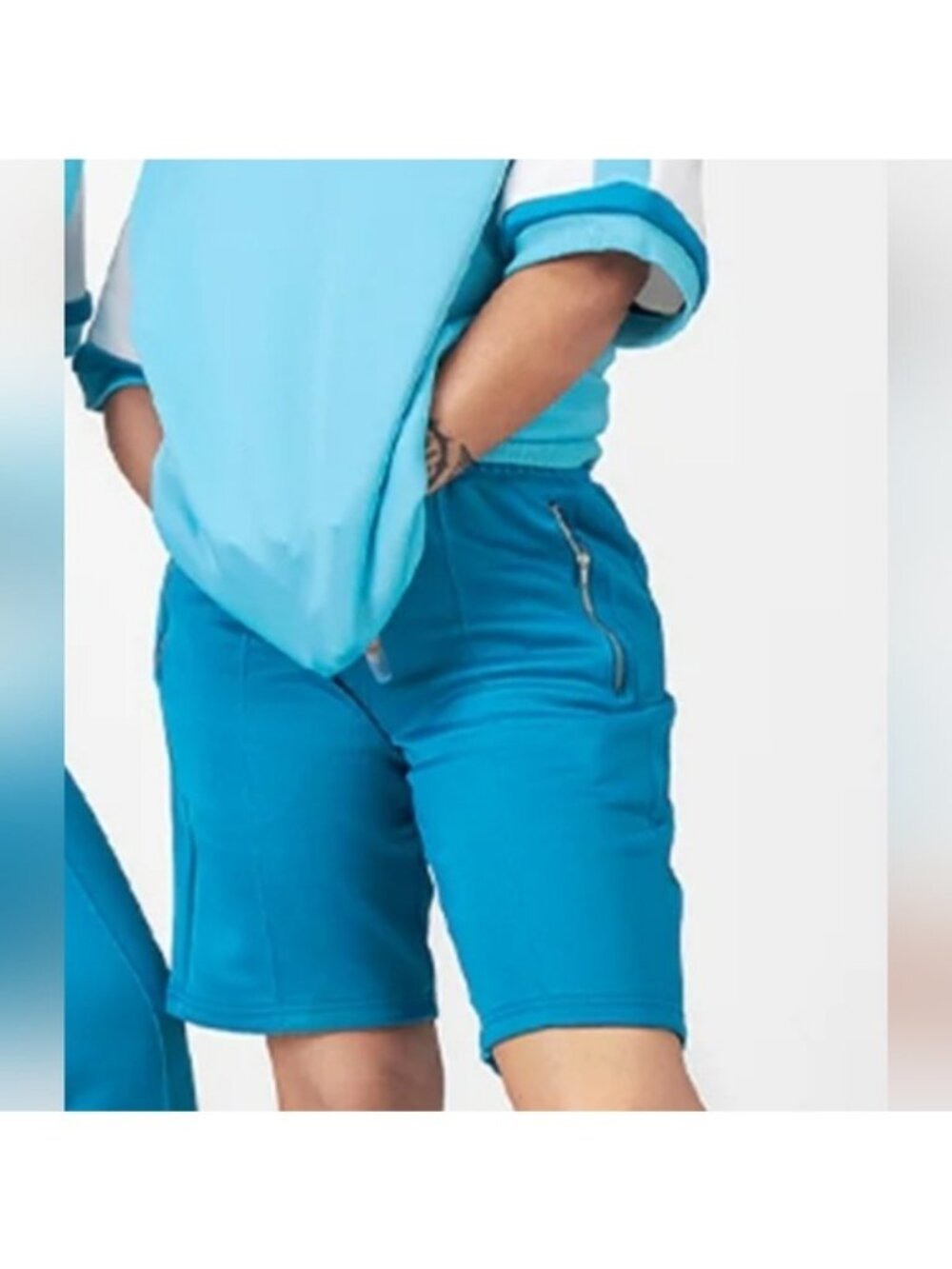 PUMA X TMC Hustle Way Bermuda Shorts Men Small NWT Teal Blue 072026 - Picture 2 of 9
